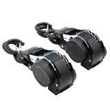 Retractable Ratchet Straps with Safety Clips 25mm Wide 3.6m Long BLACK (RW106)