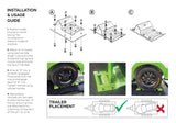 Wheel Chock Kit with 1.8m Straps & 25mm Retractable Ratchet (RW15)