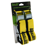 Pair of Yellow Motorcycle Tie Down Straps (RW93)
