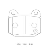 Mitsubishi Evo, Subaru WRX Sti, Nissan GTR Winmax W3 Performance Rear Trackday Brake Pads (Brembo Calipers)