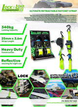 Retractable Ratchet Straps 25mm- RW06
