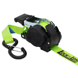 Retractable Ratchet Straps with Safety Clips 25mm Wide 3.6m Long (RW106)