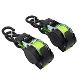 Retractable Ratchet Straps with Safety Clips 25mm Wide 3.6m Long (RW106)