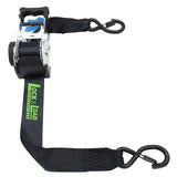 Retractable Ratchet Straps with Safety Clips 50mm Wide 3m Long Black (RW116)