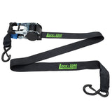 Retractable Ratchet Straps with Safety Clips 50mm Wide 3m Long Black (RW116)