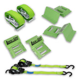 Wheel Chock Kit with 1.8m Straps & 25mm Retractable Ratchet (RW15)