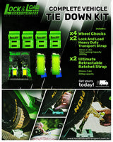 Wheel Chock Kit with 1.8m Straps & 25mm Retractable Ratchet (RW15)