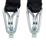 Pair of Black Retractable Ratchet Straps with Swan Hooks 50mm Wide 3m Long (RW216)