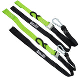 Pair of Green Motorcycle Tie Down Straps (RW90)