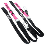 Pair of Pink & Black Motorcycle Tie Down Straps (RW97)