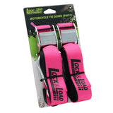 Pair of Pink & Black Motorcycle Tie Down Straps (RW97)