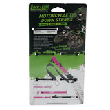 Pair of Pink & Black Motorcycle Tie Down Straps (RW97)