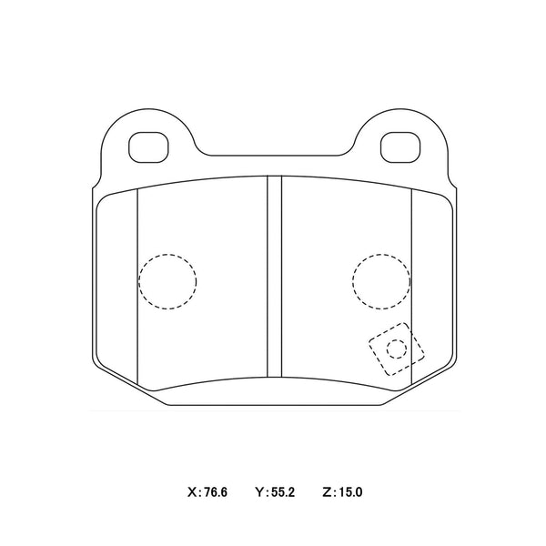 Mitsubishi Evo, Subaru WRX Sti, Nissan GTR Winmax W3 Performance Rear Trackday Brake Pads (Brembo Calipers)