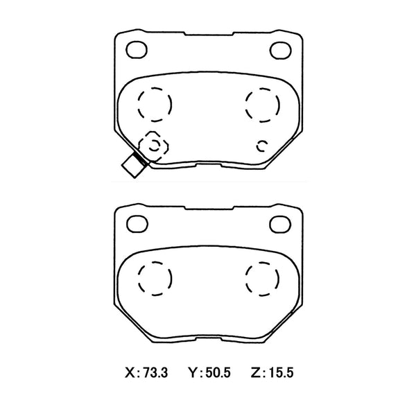 Subaru WRX, Nissan 300ZX / Skyline Turrbo Winmax W3 Performance Trackday Rear Brake Pads