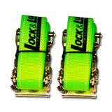 E-Track Wheel Tie Down Straps 1.8m Long - Pair (RW35)