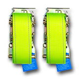 E-Track Wheel Tie Down Straps 1.8m Long - Pair (RW35)