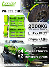 Wheel Chock Kit With 1.8m Straps- RW05
